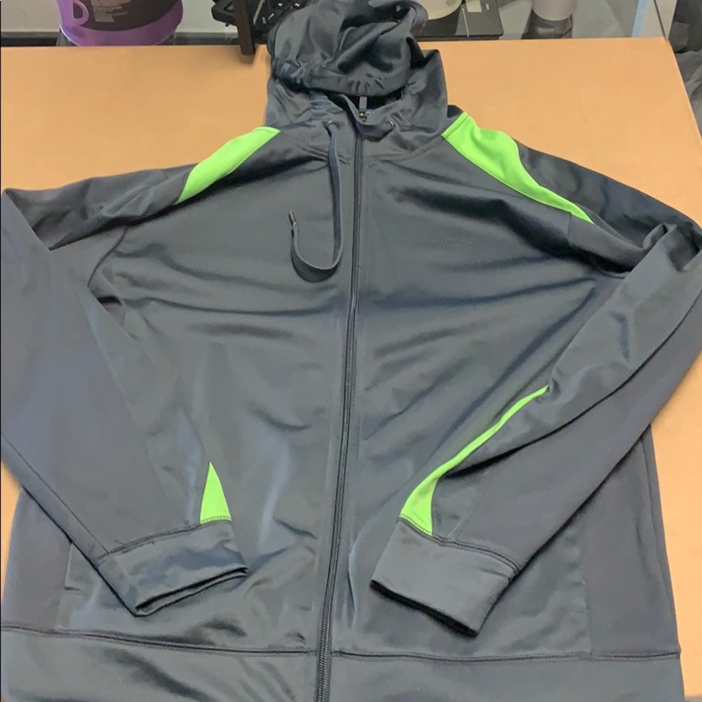 Reebok Gray jacket large hooded
